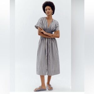 Anthropologie NWT The Tommie Dress Blue White Stripe | Size M